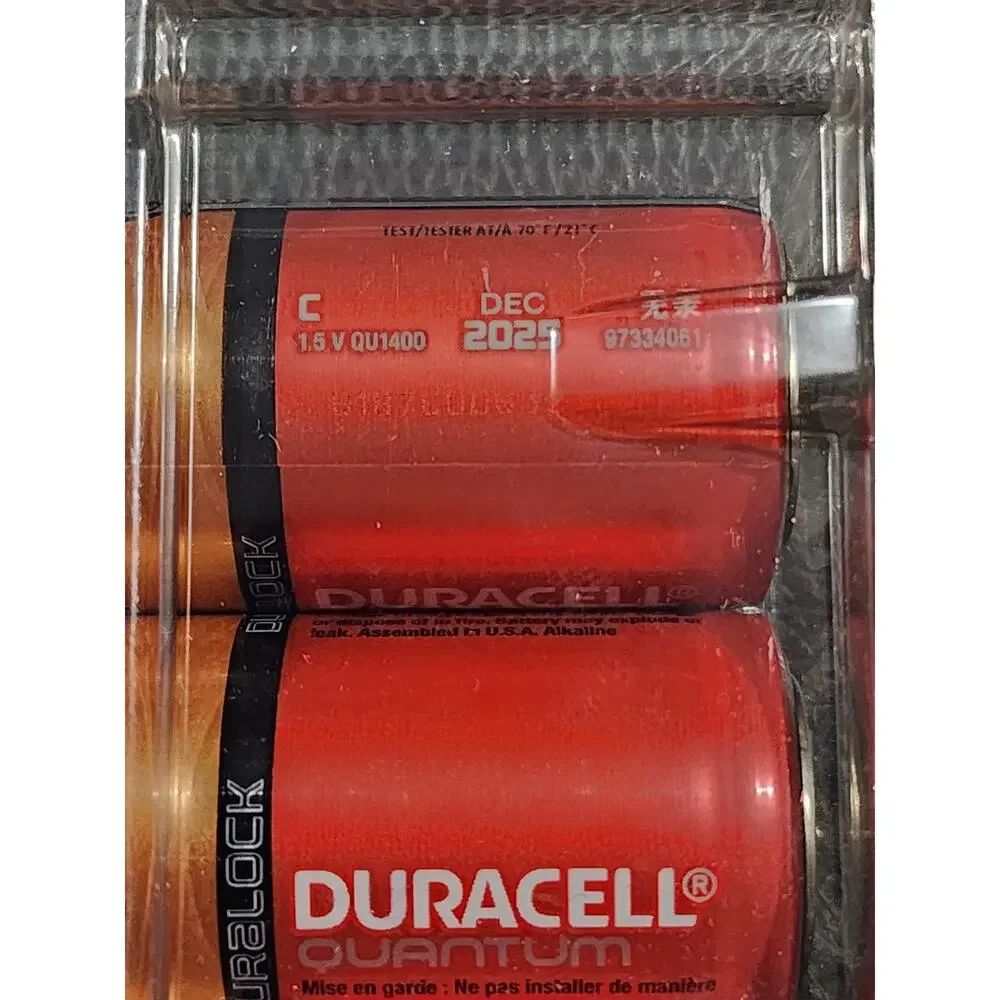 Duracell C QUC3RFP Quantum Alkaline Batteries Duralock Power Preserve Tech. 3 Pk